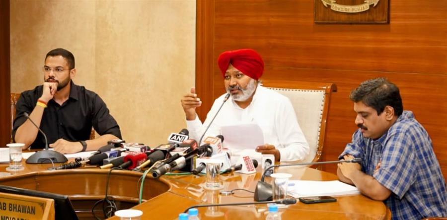 पंजाब द्वारा जून में 44.44 प्रतिशत और वित्तीय साल 2025- 26 की पहली तिमाही में 27 प्रतिशत की रिकार्ड तोड़ जी. एस. टी विकास दर हासिल: हरपाल सिंह चीमा