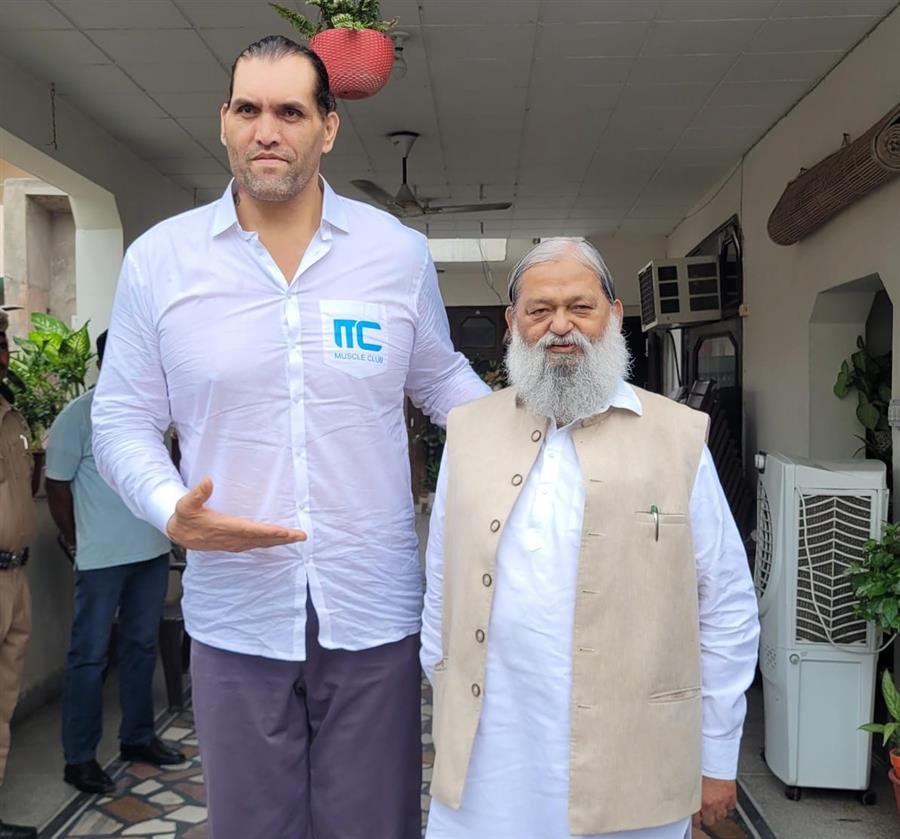 अनिल विज जनसमर्पित नेता जो सदैव जनता के दिलों में रहते हैं : द ग्रेट खली