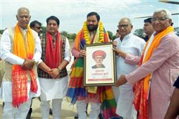 मुख्यमंत्री नायब सिंह सैनी का राजस्थान के चोमू में सैनी समाज ने किया अभिनंदन