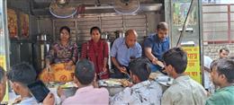 अन्न भंडारा आयोजित कर किया वर्षा ऋतु का स्वागत