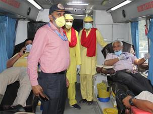  पंचकुला : लॉकडाउन में 44 लोगों ने दिया रक्त  