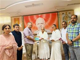गुरु पूर्णिमा पर भाजपा प्रदेश अध्यक्ष जितेंद्र पाल मल्होत्रा ने ब्रह्माकुमारी दीदीयों को किया सम्मानित