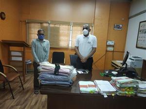  मास्क बनाने के लिए हरियाणा खादी ग्रामोद्योग बोर्ड पंचकूला ने सौंपा कपड़ा 