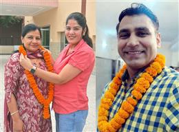 गुरुग्राम: हरियाणा नर्सिंग यूनियन प्रेस सचिव पूनम सहराय, उपप्रधान दिनेश यादव को मिली बधाईयां