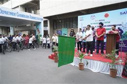 फिट इंडिया साइकिल रैली में 700 प्रतिभागियों की उत्साहपूर्ण भागीदारी