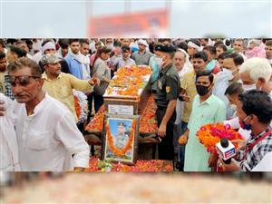 लद्दाख में सड़क हादसे का शिकार हुए जवान का राजकीय सम्मान के साथ अंतिम संस्कार