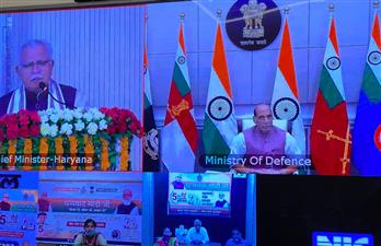 कोरोना के बावजूद हरियाणा में हुई आर्थिक वृद्धि:राजनाथ सिंह