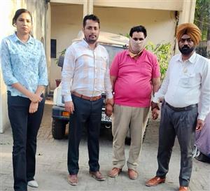 4500 रुपए रिश्वत लेता सहायक सब इंस्पेक्टर विजीलैंस ब्यूरो द्वारा काबू