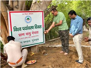 हरियाणा में की गई प्राण वायु देवता वृक्षों की पूजा