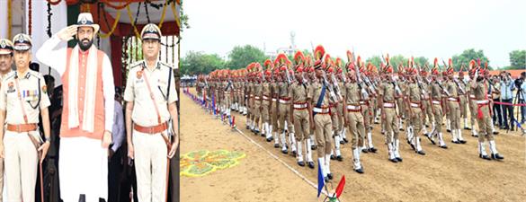 हरियाणा पुलिस के जवान विकट परिस्थितियों में धैर्य के साथ कर रहे हैं कर्तव्यों का निर्वहन:नायब सिंह