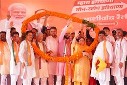किसानों की जमीन हड़पकर दामाद को खुश करने में लगे रहते थे हुड्डा:नायब सैनी