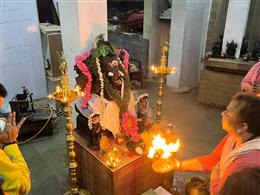 किन्नर मंदिर में विघ्नहर्ता श्री गणेश जी की मूर्ति की स्थापना