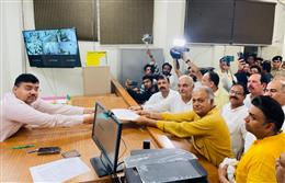 कुलदीप शर्मा का नामांकन करवाने गन्नौर पहुंचे भूपेंद्र सिंह हुड्डा