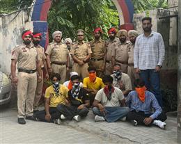 पंजाब पुलिस ने गैंगस्टर गोल्डी बराड़ तथा रवि बलाचौरिया के सात साथियों को किया गिरफ्तार