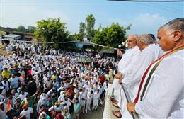 भूपेंद्र सिंह हुड्डा ने सोनीपत की 3 विधानसभाओं में 11 जनसभाएं कर कांग्रेस के लिए मांगे वोट