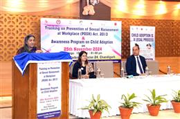 समाज कल्याण, महिला और बाल विकास विभाग, चंडीगढ़ प्रशासन ने कार्यस्थल पर यौन उत्पीड़न की रोकथाम पर प्रशिक्षण कार्यक्रम का किया आयोजन 