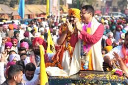 आम आदमी पार्टी की शुक्राना यात्रा, पटियाला से अमृतसर तक जुटी लोगों की भारी भीड़